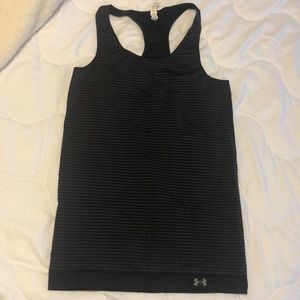 Under Armour Seamless Tank Top Black Grey Striped